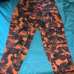 Black and orange pants
